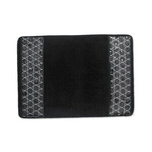 Sinatra Black Bath Accessories Rug Mat - 32" W x 21" L